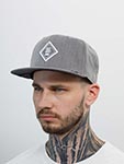 Бейсболка DJINNS арт. 6P SB Fine Herringbone (серый)